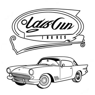 Classic Car Logo Coloring Page 17064-14355