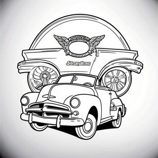 Classic Car Logo Coloring Page 17064-14356