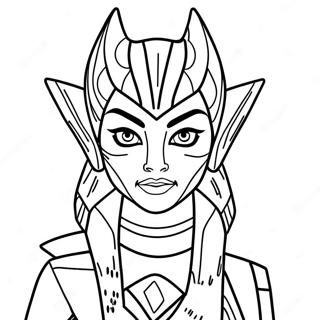 Ahsoka Tano Coloring Page 17093-14374