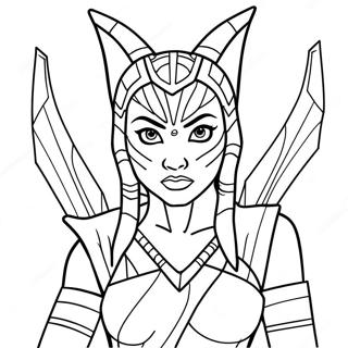 Ahsoka Tano Coloring Page 17093-14375