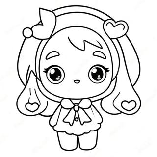 Kawaii Cute Anime Character Coloring Page 1711-1366