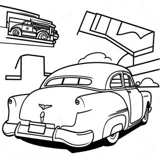 1950s Retro Car Coloring Page 17123-14399