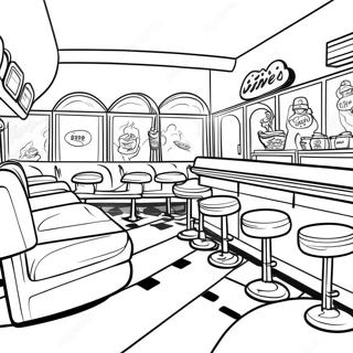 1950s Classic Diner Coloring Page 17124-14402