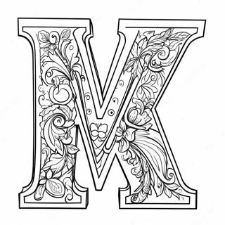 W Letter Coloring Page 17133-14406