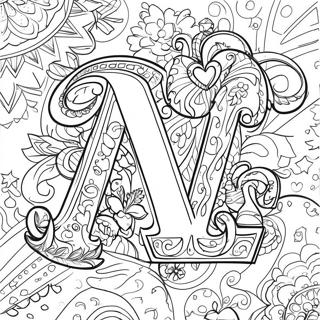 W Letter Coloring Page 17133-14407