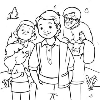 Samuel With Friends Coloring Page 17144-14420