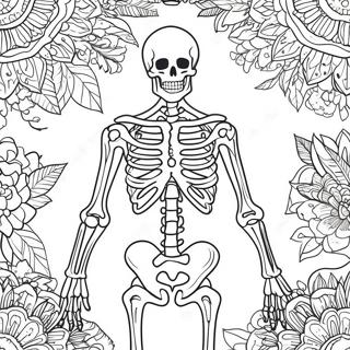 Detailed Human Skeleton Coloring Page 17174-14443