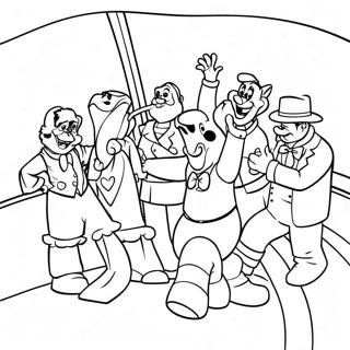 Magical Disney Characters On A Cruise Coloring Page 17194-14460