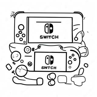 Nintendo Switch Coloring Page 1721-1374