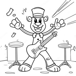 Glamrock Freddy In Concert Coloring Page 17234-14489