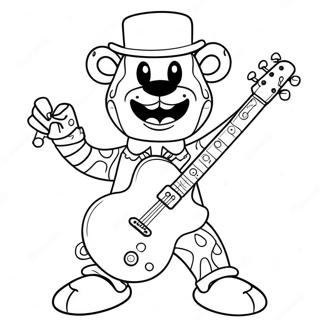 Glamrock Freddy In Concert Coloring Page 17234-14491