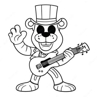 Glamrock Freddy In Concert Coloring Page 17234-14492