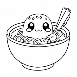 Cute Cartoon Ramen Coloring Page 17244-14497