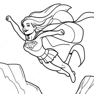 Supergirl Flying High Coloring Page 17264-14514