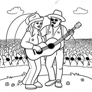 Country Music Festival Scene Coloring Page 17274-14521