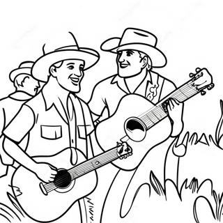 Country Music Festival Scene Coloring Page 17274-14522