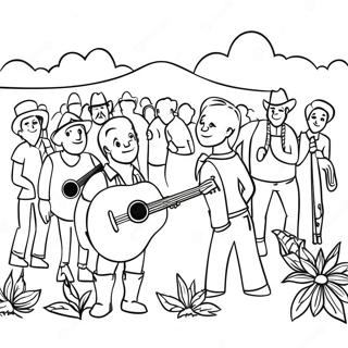 Country Music Festival Scene Coloring Page 17274-14524