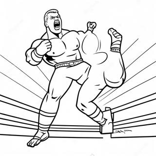 Wwe Wrestler Jumping On Opponent Coloring Page 17284-14529