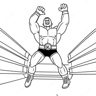 Wwe Wrestler Jumping On Opponent Coloring Page 17284-14530