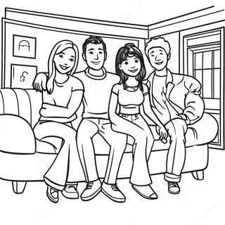 Friends Tv Show Coloring Page 17304-14536