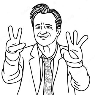 Chandler Bing Funny Moment Coloring Page 17305-14538