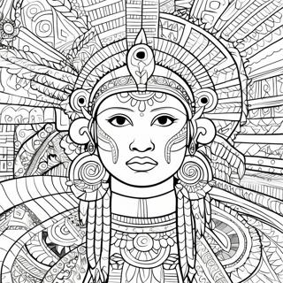 Intricate Aztec Patterns Coloring Page 17315-14548