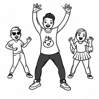 Funny Tiktok Dance Challenge Coloring Page 1732-1385