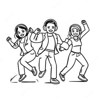 Funny Tiktok Dance Challenge Coloring Page 1732-1386