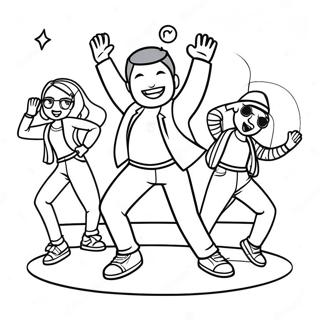 Funny Tiktok Dance Challenge Coloring Page 1732-1388