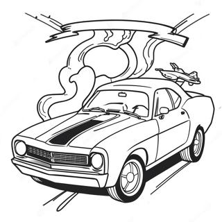 Drag Car Coloring Page 17334-14560