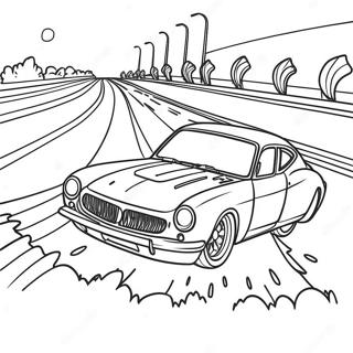 Fast Drag Car Racing Coloring Page 17335-14561