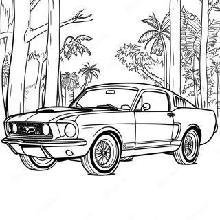 Mustang Car Coloring Page 17354-14575