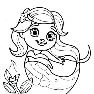 Elsa Mermaid Coloring Page 17364-14582