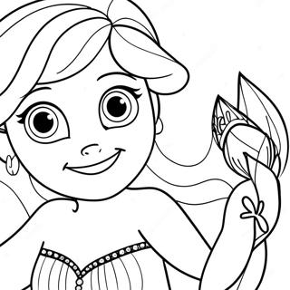 Elsa Mermaid Coloring Page 17364-14583