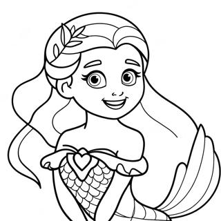 Elsa Mermaid Coloring Page 17364-14584