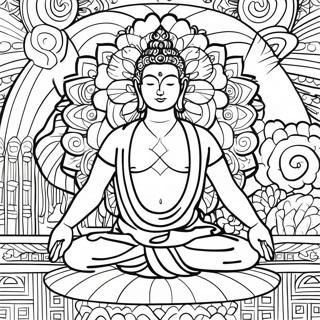 Mindful Meditation Coloring Page 17385-14602