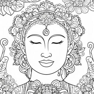 Mindful Meditation Coloring Page 17385-14603