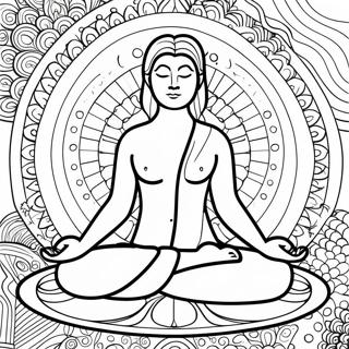 Mindful Meditation Coloring Page 17385-14604