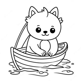 Wild Thing Max In A Boat Coloring Page 17415-14626