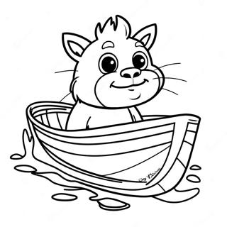 Wild Thing Max In A Boat Coloring Page 17415-14628