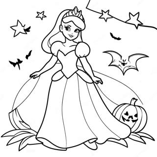 Disney Princess Halloween Coloring Page 17424-14630