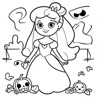 Disney Princess Halloween Coloring Page 17424-14631