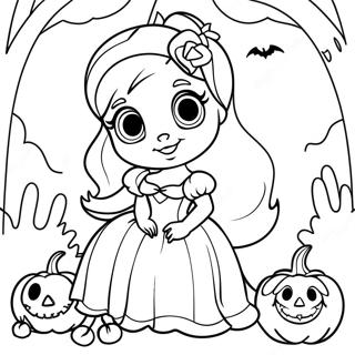 Disney Princess Halloween Coloring Page 17424-14632