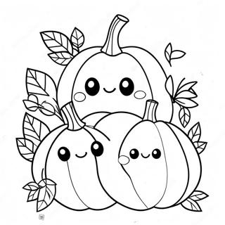 Cute Pumpkin Family Coloring Page 1742-1393