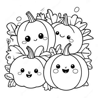 Cute Pumpkin Family Coloring Page 1742-1395