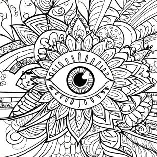 Eye Mandala Coloring Page 17434-14638