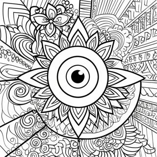 Eye Mandala Coloring Page 17434-14639