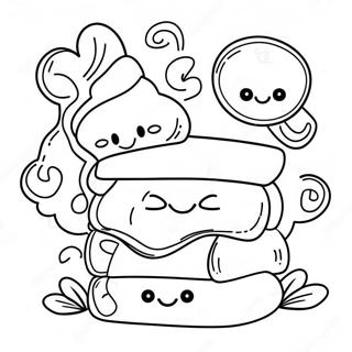 Cute S Mores With Smiling Faces Coloring Page 17445-14652