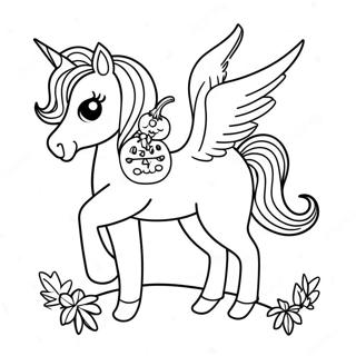 Halloween Unicorn Coloring Page 17474-14672