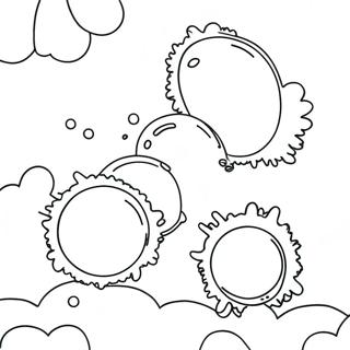 Colorful Bubbles In The Sky Coloring Page 17485-14682